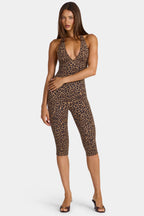 Modal Capri Jumpsuit in Leopard