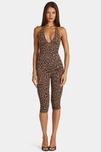Modal Capri Jumpsuit in Leopard