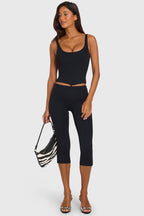 Ponte Capri Leggings in Black