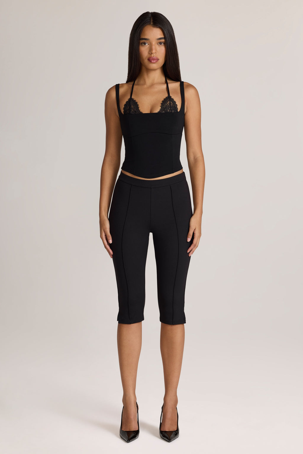 Ponte Capri Leggings in Black