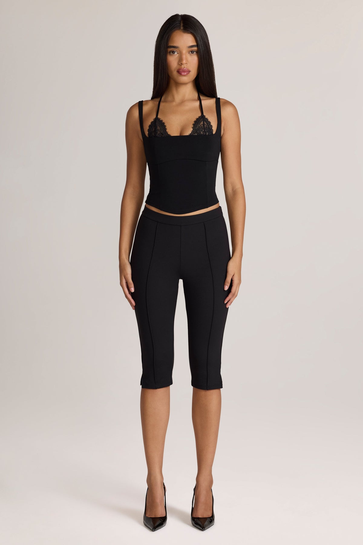Ponte Capri Leggings in Black