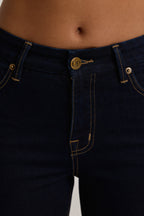High-Rise Cropped Skinny Jeans in Dark Wash