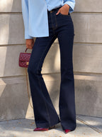High-Rise Flared Jeans in Dark Wash