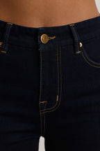 High-Rise Flared Jeans in Dark Wash