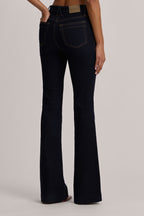 High-Rise Flared Jeans in Dark Wash