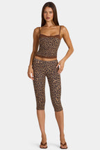 Modal Capri Leggings in Leopard
