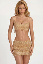 Fringed Bralette in Gold
