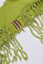 Fringed Bralette in Olive