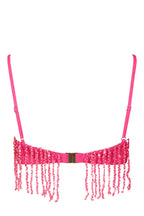 Fringed Bralette in Raspberry