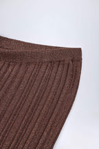 Mid-Rise Flared Trousers in Bronze