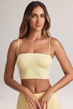 Modal Strapless Crop Top in Lemon