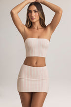 Modal Mid-Rise A-Line Mini Skirt in Stripe Print